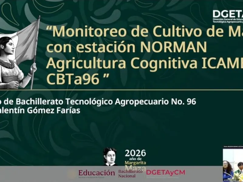 Presentación del CBTa 96 sobre el monitoreo de maíz con la estación de Norman